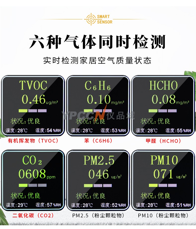 希玛ST8312数显甲醛检测测试仪高精度家用监测空气质量检测仪(图3)